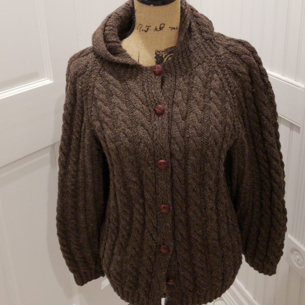 Irish knit sweater.